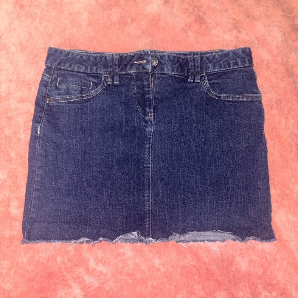 Loft denim mini skirt